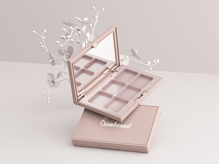 6色眼影盤(pán)空盤(pán)遮瑕盤(pán)包材定制